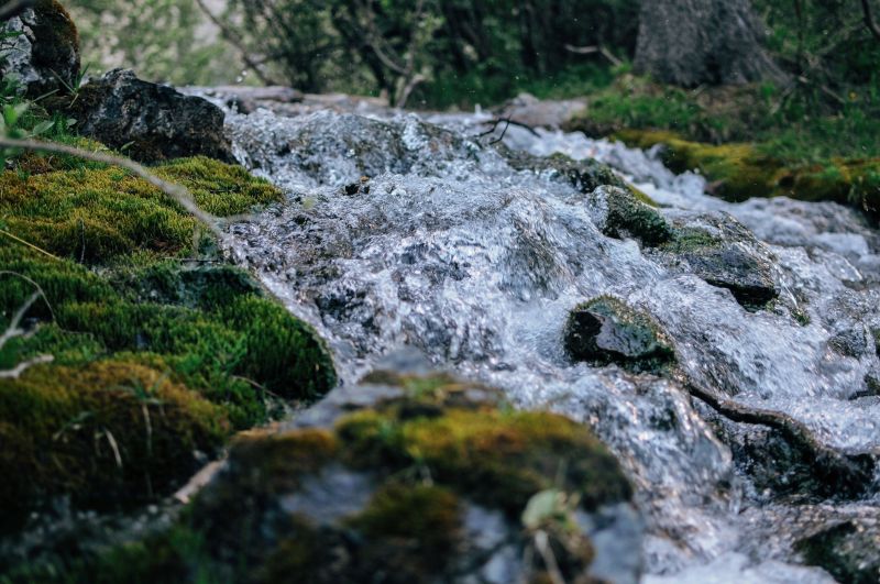 rýchlo tečúca voda v horskom potoku