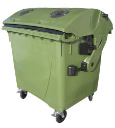Kontajner na odpad s vhadzovadlami 1100 l FEREX zelený