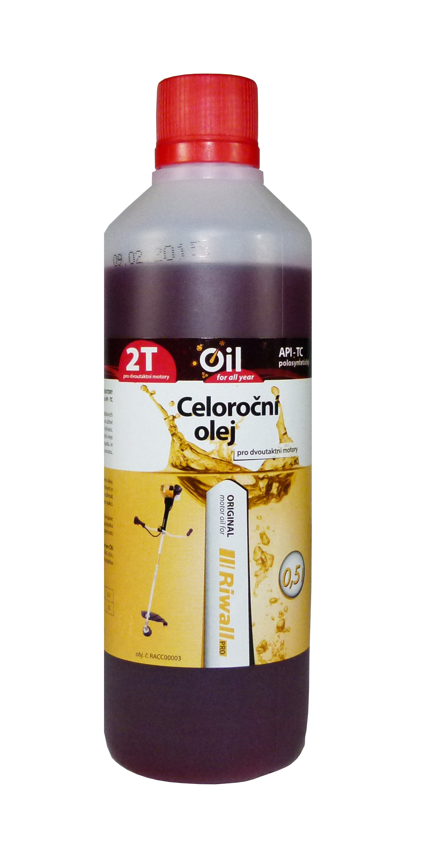 Celoročný olej Riwall pro 2-taktné motory (0.5l)