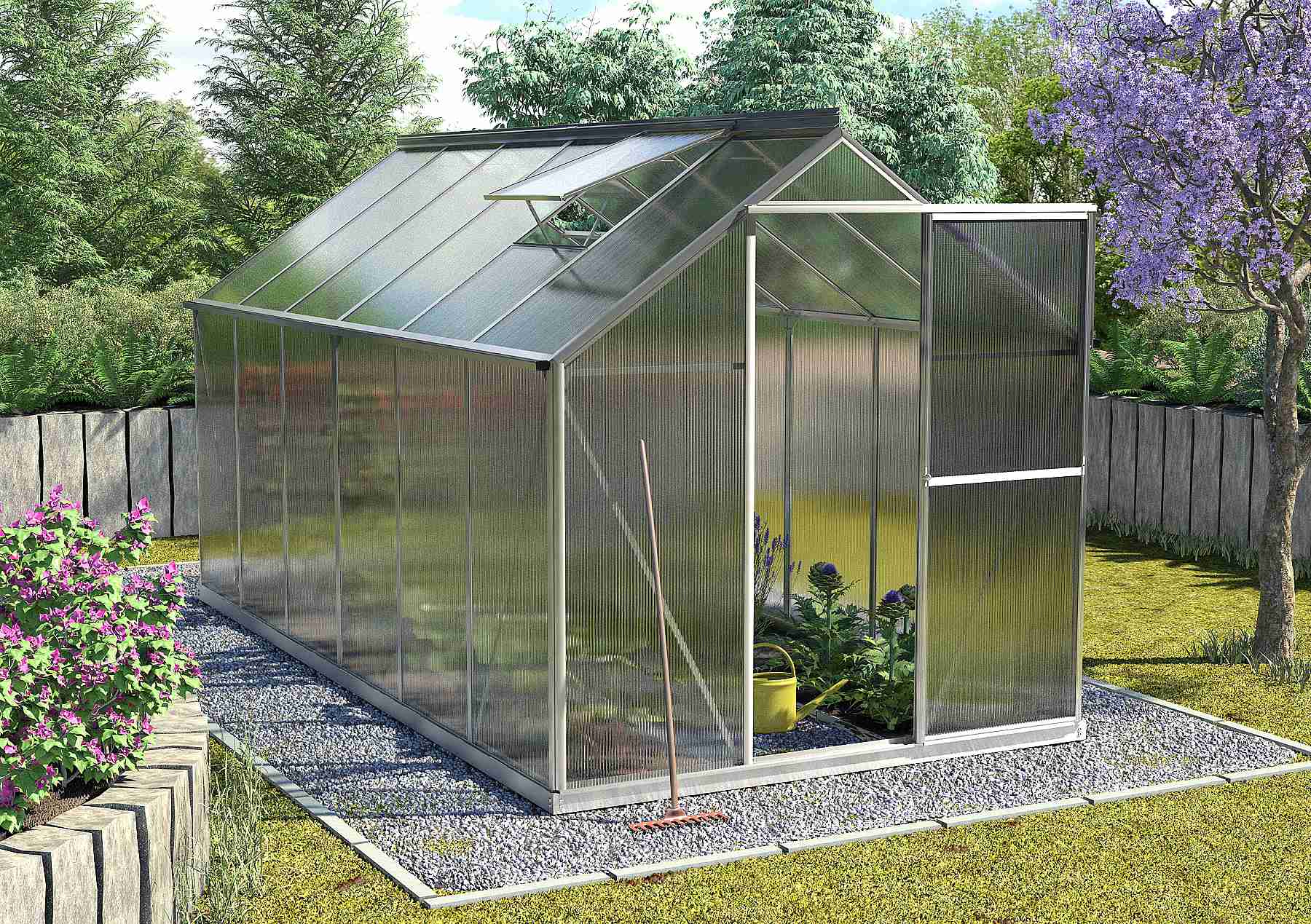 Skleník VITAVIA TRITON 7500 PC 4 mm strieborný Skleník VITAVIA TRITON 7500 PC 4 mm strieborný