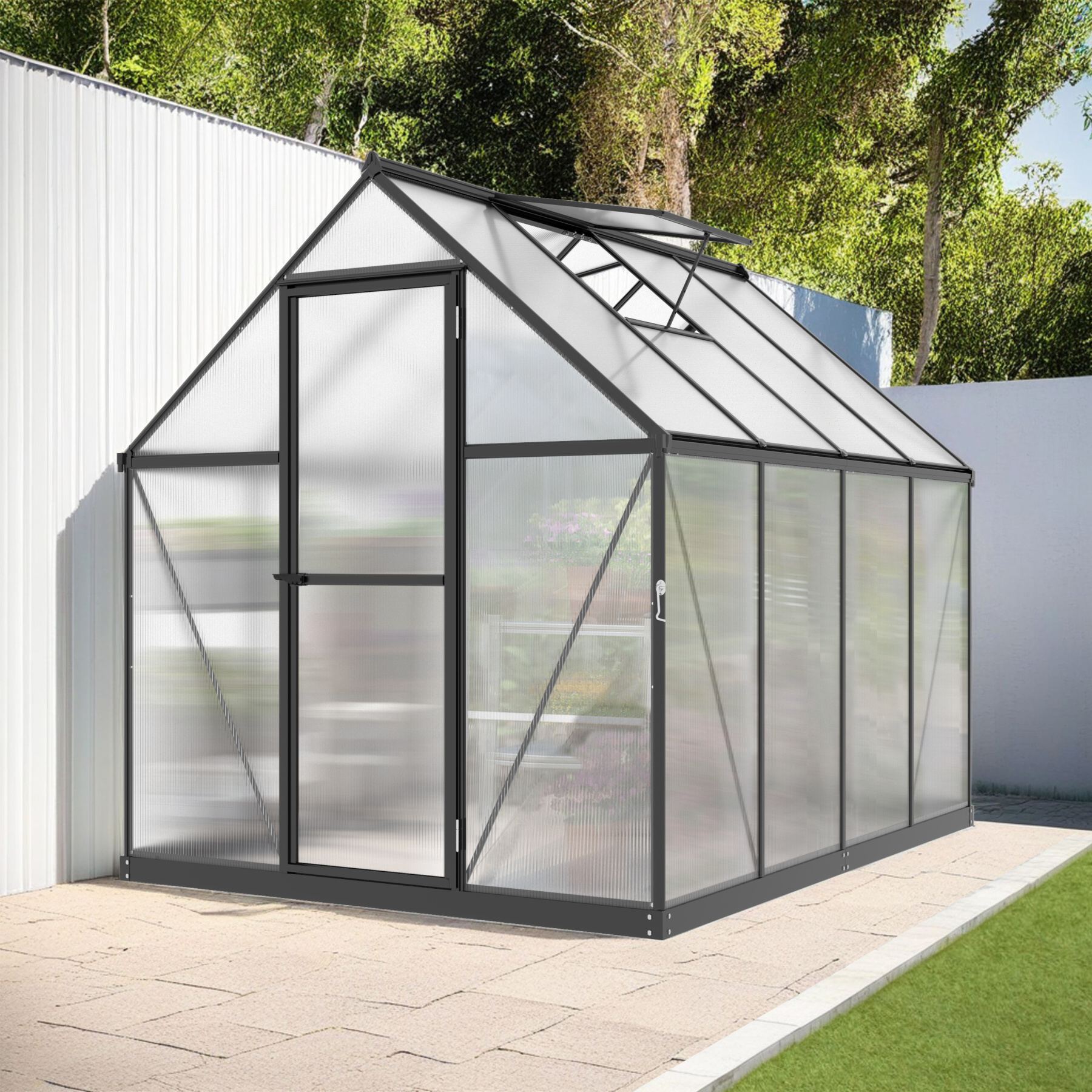 Skleník LANITPLAST SARANA 6x8 PC 4 mm čierny Skleník LANITPLAST SARANA 6x8 PC 4 mm čierny