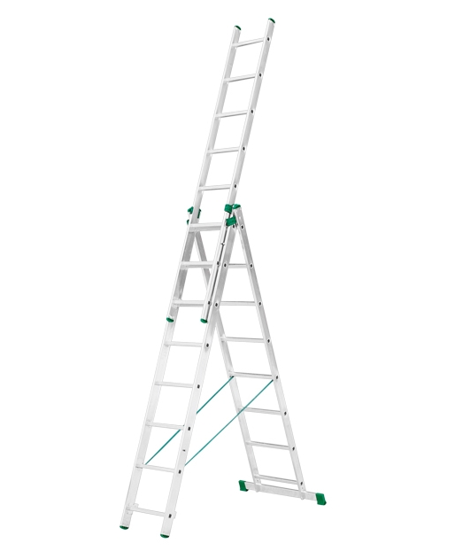 Trojdielny hliníkový rebrík 3 x 8 stupňov