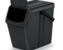 Set odpadkové koše Sortibox 3 x 25 l čierny s farebnou klapkou
