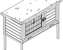 FEREX Drevená králikáreň A - 98 x 51,5 x 81,5 cm