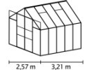Skleník VITAVIA URANUS 8300 PC 6 mm strieborný
