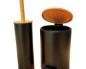 Odpadkový kôš BAMBOO 3 l - čierny + WC kefa