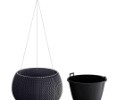 Kvetináč SPLOFY antracit 290 mm závesný