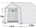 Fóliovník SHELTERLOGIC 1,8x2,4 m - 25 mm - 70600EU