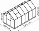 Skleník VITAVIA TRITON 7500 PC 6 mm strieborný