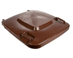 Veko na 120 l smetnú nádobu FEREX PREMIUM - hnedé