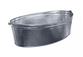 FEREX Vaňa oválna 120 l, pozinkovaná s pevnými úchytmi