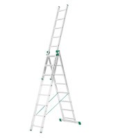 Trojdielny hliníkový rebrík 3 x 11 stupňov