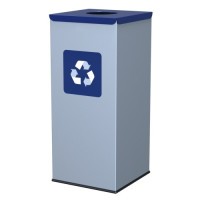Hranatý odpadkový kôš - modré veko 60 l 