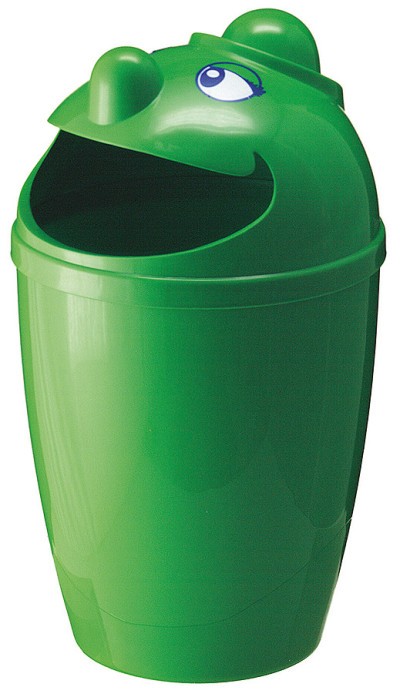 Odpadkový kôš s tvárou – zelený 75 l 