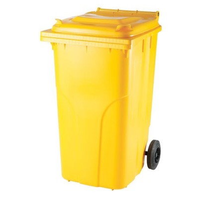 Smetná nádoba 240 l žltá Europlast