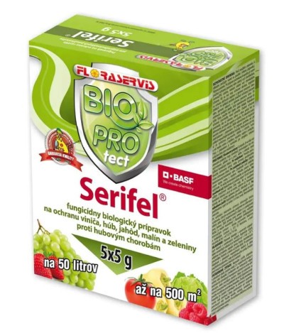 Serifel® – biologický fungicíd na vinič, jahody, maliny a zeleninu - 5×5 g