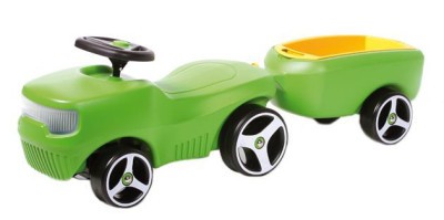 Detské odrážadlo FARMEE zelené s prívesom