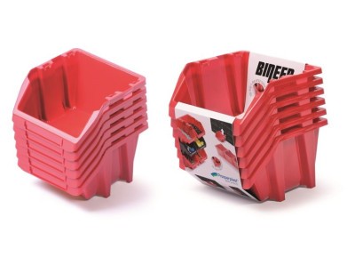 Set úložných boxov BINEER SHORT 214 x 198 x 133 červený