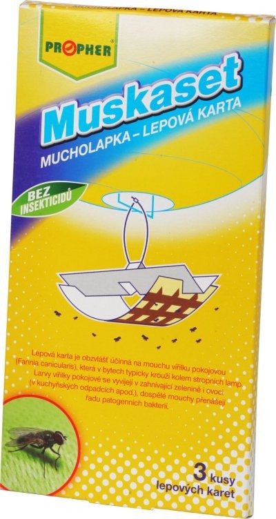 Muskaset Mucholapka - lepová karta - 3 ks