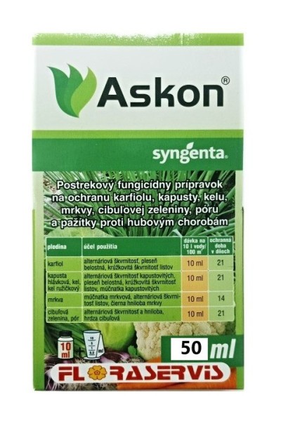 Askon proti hubovým chorobám karfiolu, kapusty a mrkvy - 50 ml