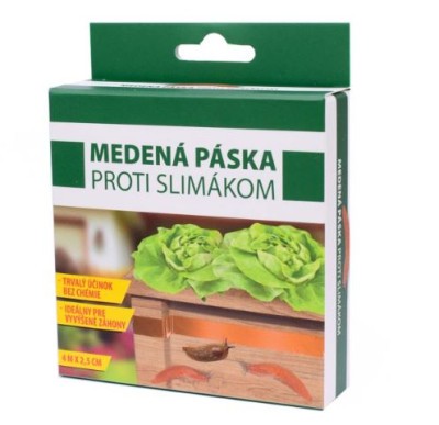 Medená páska proti slimákom 4 m x 2,5 cm