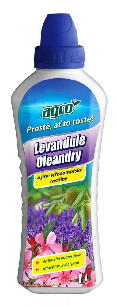 AGRO hnojivo na levandule, oleandre a iné stredomorské rastliny - 1 l