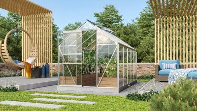 Skleník VITAVIA VENUS 6200 číre sklo 3 mm strieborný