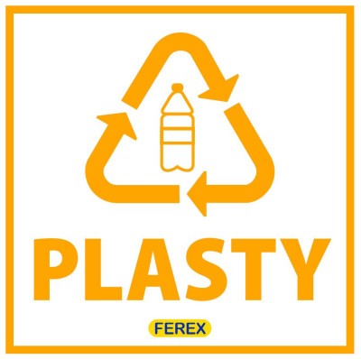 FEREX Nálepka PLASTY na interiérový kôš