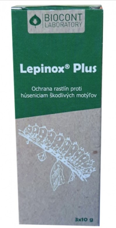 LEPINOX plus proti húseniciam škodlivých motýľov - 3 x 10 g