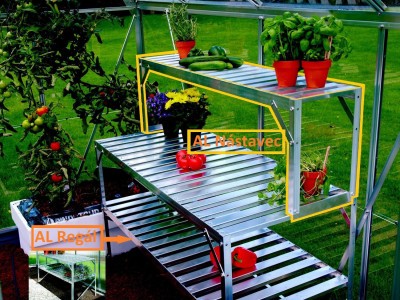 AL nástavec pre regál VITAVIA 120x26 cm strieborný