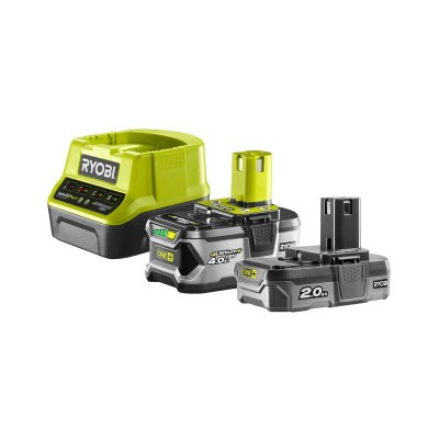 Sada 18 V lithium iontová batéria 2 + 4 Ah s nabíjačkou RC18120 ONE+