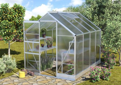 Skleník VITAVIA APOLLO 5000 PC 4 mm strieborný
