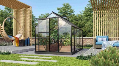 Skleník VITAVIA VENUS 6200 číre sklo 3 mm čierny 